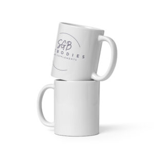 White glossy mug